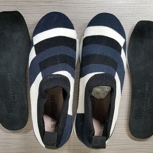 Stella McCartney Striped Knitted Slip on Sneaker, Womens Size 5 / 35 - Picture 11 of 12